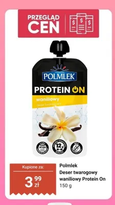 Deser twarogowy waniliowy Protein On Polmlek promocja w Dino