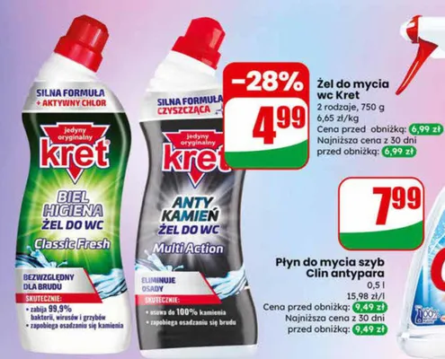 Płyn do mycia szyb antypara promocja w Dino