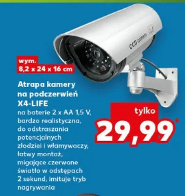Atrapa kamery na podczerwień X4 LIFE promocja w Kaufland