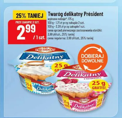 Twaróg delikatny Président naturalny promocja w POLOmarket