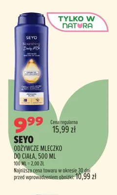Odżywcze mleczko do ciała Seyo promocja w Drogerie Natura