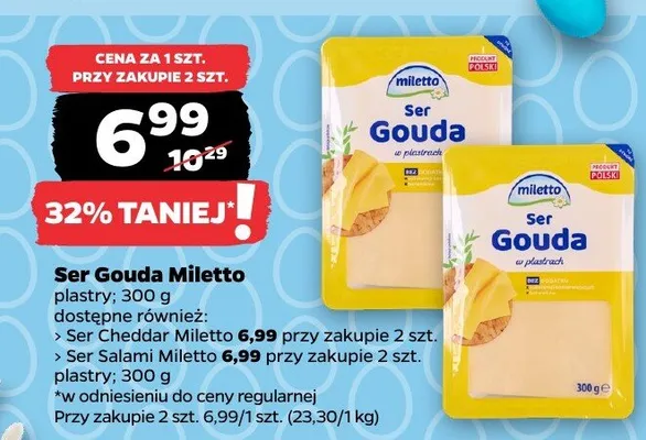 Ser cheddar Pilos promocja w Netto