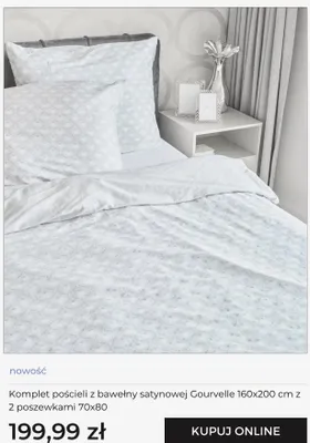 Komplet pościeli z bawełny satynowej Gourvelle home&you 160x200 cm z 2 poszewkami 70x80 promocja w home&you