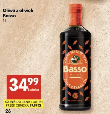 Oliwa z oliwek Basso promocja w Delikatesy Centrum