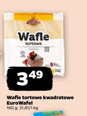 Wafle tortowe kwadratowe EuroWafel promocja w Netto