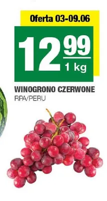 Winogrono czerwone RPA/Peru promocja w SPAR