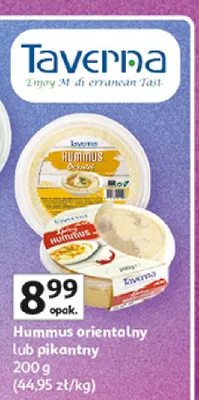 Hummus pikantny Taverna promocja w Auchan