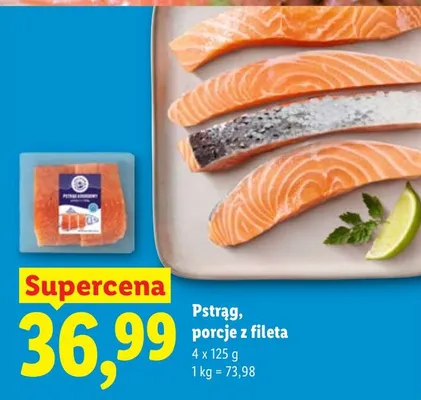 Pstrąg porcje z fileta promocja w Lidl