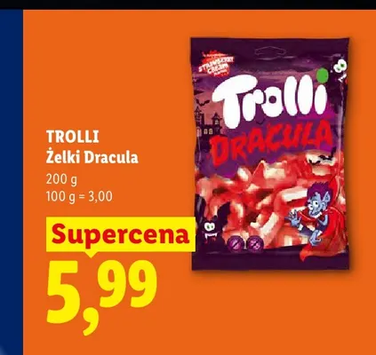 Żelki Dracula Trolli promocja w Lidl