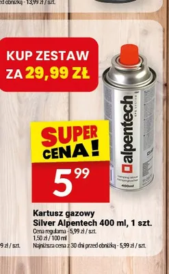 Kartusz gazowy Silver Alpentech promocja w Twój Market