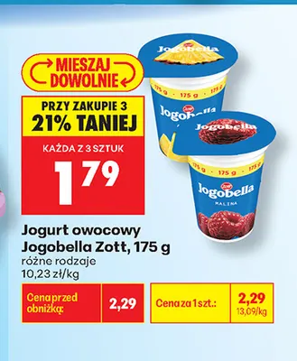 Jogurt owocowy Jogobella Zott promocja w Biedronka