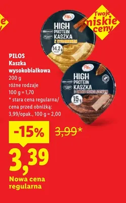 Kaszka wysokobiałkowa Pilos promocja w Lidl