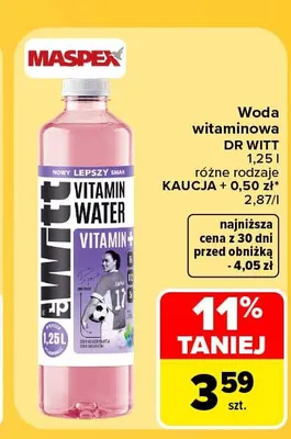 Woda witaminowa Dr Witt promocja w Carrefour