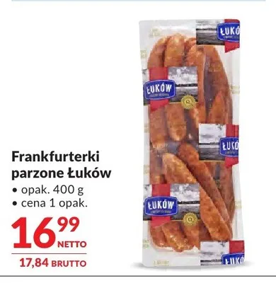 Frankfurterki parzone Łuków promocja w Makro