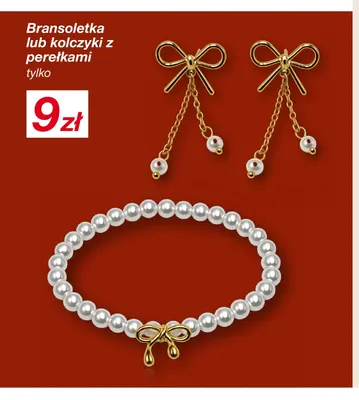 Kolczyki z perełkami promocja w KiK
