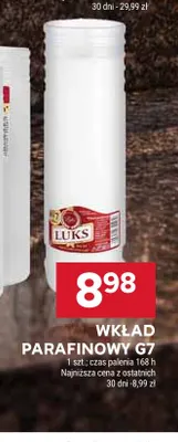 Wkład parafinowy G7 Luks promocja w Stokrotka