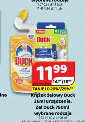 Żel do WC Duck Deep Action Gel promocja w Delfin
