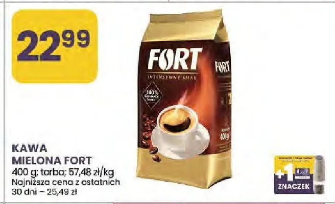 Kawa Mielona Fort promocja w Stokrotka