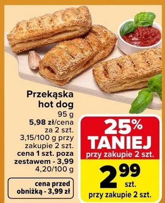 Przekąska hot dog promocja w Carrefour