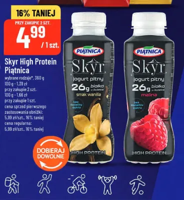 Skyr High Protein malinowy Piątnica promocja w POLOmarket