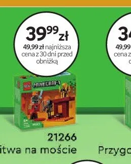 Klocki LEGO Minecraft 21266 Bitwa na moście promocja w Empik