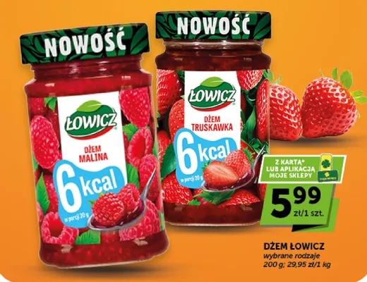 Dżem truskawka Łowicz 6 kcal promocja w ABC