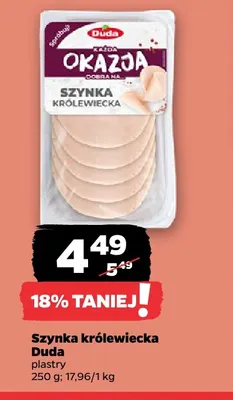 Szynka królewiecka Duda plastry promocja w Netto