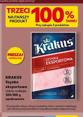 Szynka eksportowa Krakus promocja w Kaufland
