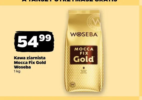 Kawa ziarnista Mocca Fix Gold Woseba promocja w Netto