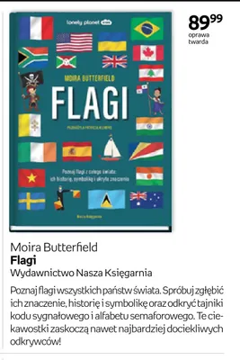 Książka Flagi Moira Butterfield Nasza Księgarnia promocja w Empik