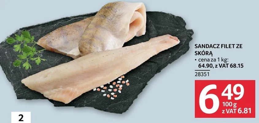 Sandacz filet ze skórą promocja w Selgros