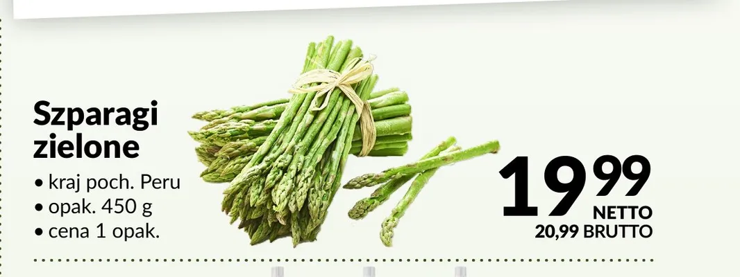 Szparagi zielone promocja w Makro