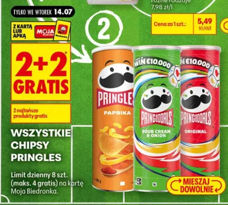 Chipsy Pringles Sour Cream & Onion promocja w Biedronka