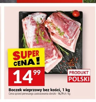 Boczek wieprzowy bez kości polski promocja w Twój Market