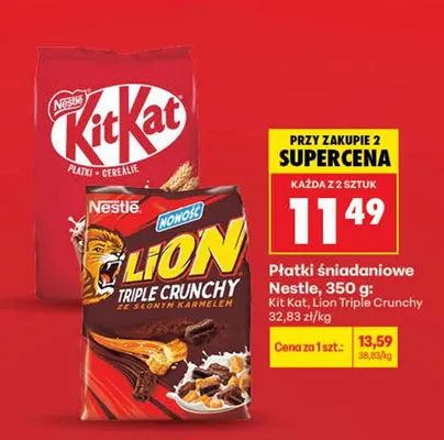 Płatki śniadaniowe Nestle promocja w Biedronka