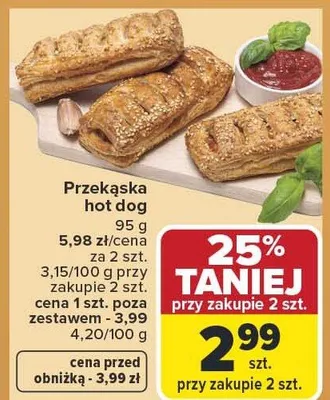 Przekąska hot dog promocja w Carrefour