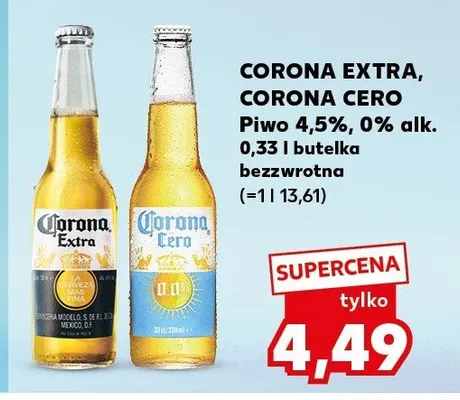 Piwo Corona Extra, Corona Cero promocja w Kaufland