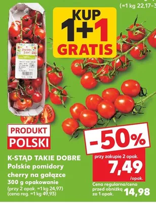 Pomidory cherry na gałązce polskie K-Stąd takie Dobre promocja w Kaufland
