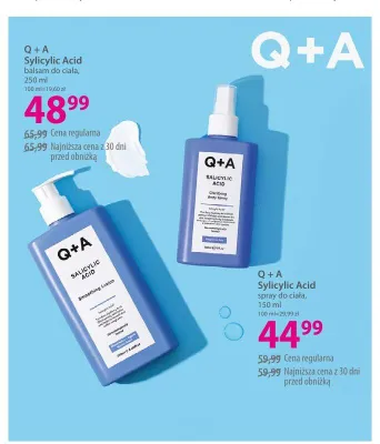 Spray do ciała Q+A Sylicylic Acid promocja w Hebe