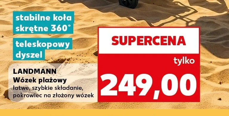 Wózek plażowy LANDMANN promocja w Kaufland