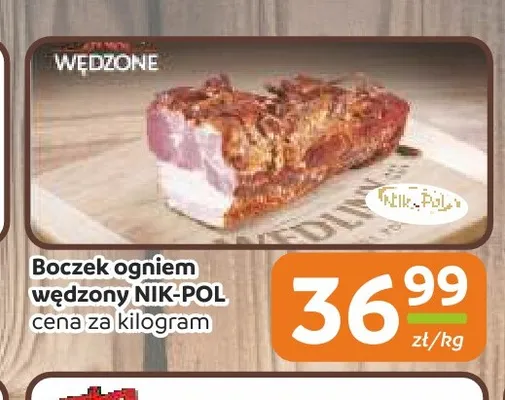 Boczek ogniem wędzony Nik-Pol promocja w Społem Częstochowa