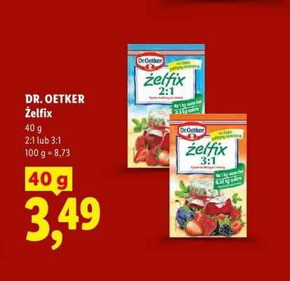 Żelfix 3:1 Dr. Oetker promocja w Lidl