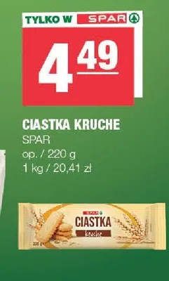 Ciastka kruche Spar promocja w SPAR