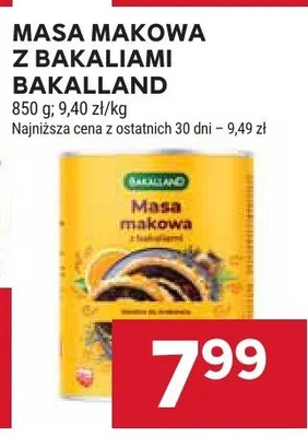 Masa makowa z bakaliami Bakalland promocja w Stokrotka