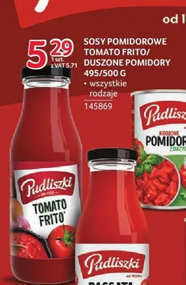 Sosy pomidorowe Tomato Frito/duszone pomidory 495/500g różne rodzaje promocja w Selgros