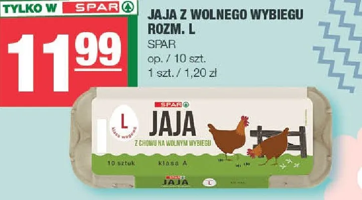 Jaja z wolnego wybiegu promocja w SPAR