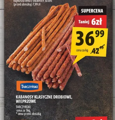 Kabanosy klasyczne wieprzowe Tarczyński promocja w Arhelan