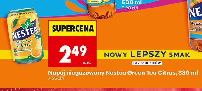 Napój niegazowany Nestea Green Tea Citrus promocja w Biedronka