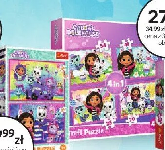 Puzzle Trefl Gabby's Dollhouse 4 in 1 promocja w Dzień Dziecka