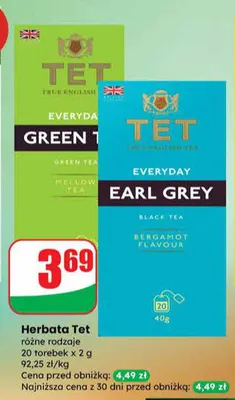 Herbata zielona Green Tea  promocja w Dino